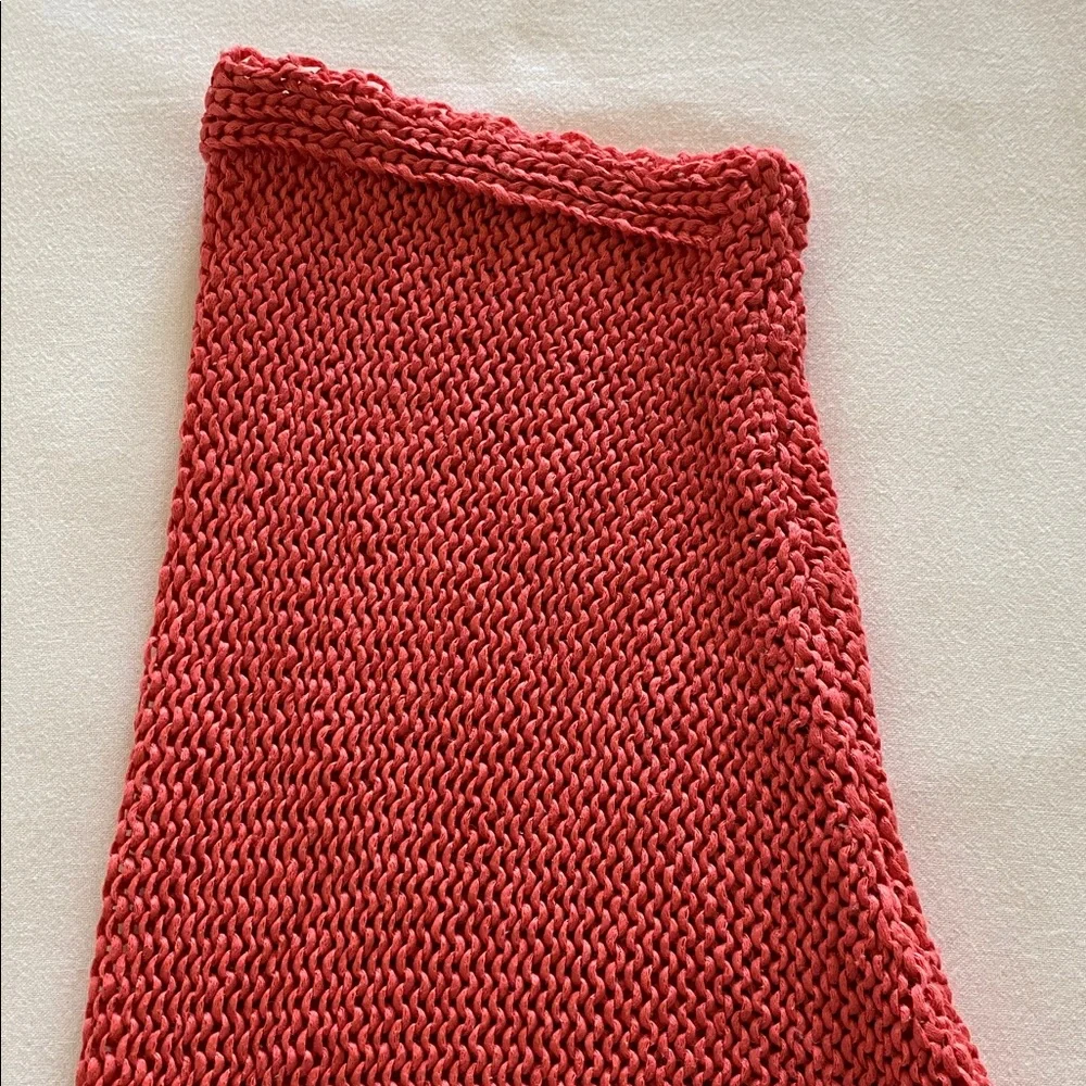 John P. Greece loose knit cardigan in Coral with Abalone Shell buttons - Picture 11 of 15